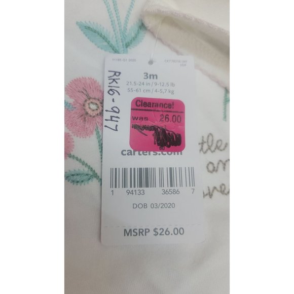 Carter's Baby Girls 4-pc. Pant Set, 3 Months , White - Picture 8 of 8